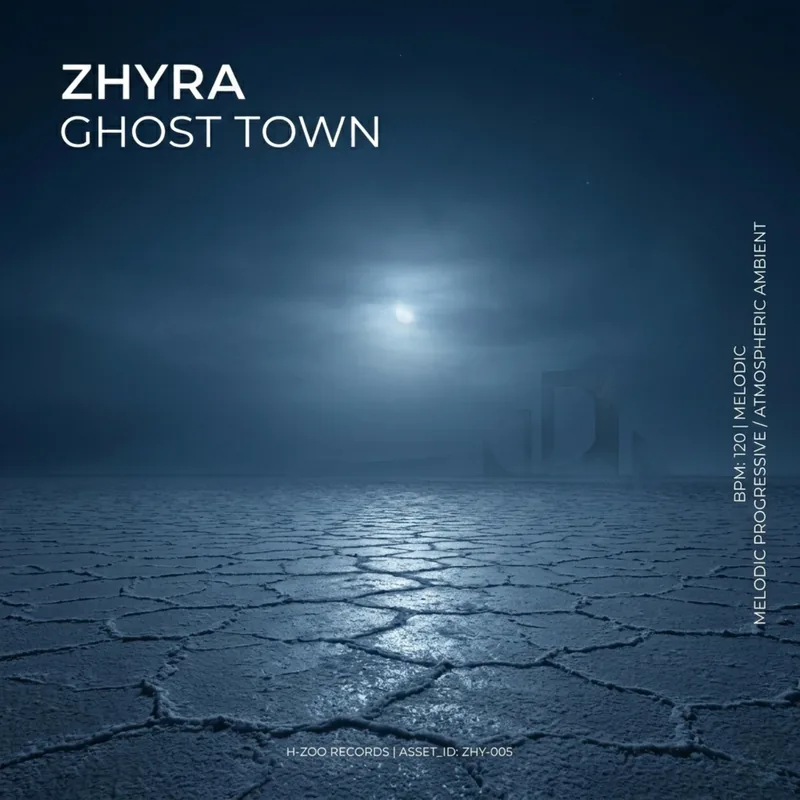 GHOST TOWN — ZHYRA jacket art